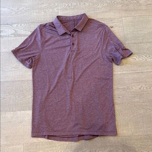 Lululemon Men’s Polo Shirt Burgundy Heathered – Size medium